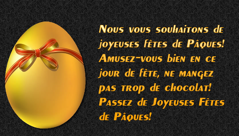 Souhaitez de joyeuses Pâques - meilleurs messages de voeux de Pâques