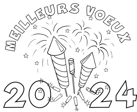 Coloriage Meilleurs voeux 2025