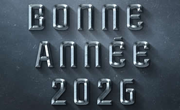 Fonds d'écran avec texte 2027 avec effet métallique