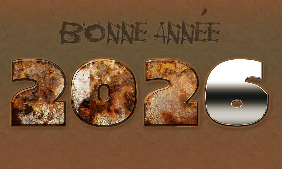 Wallpaper 2027 effet métal rouillé