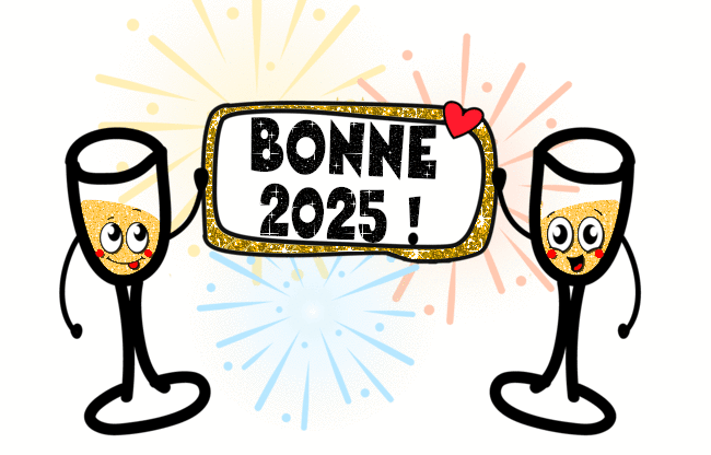 Gif amusantes bonne anne 2025 avec verres