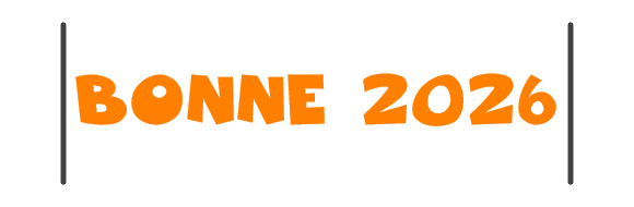 gif animé Bonne 2026 qui rétrécit et un coeur sort !!