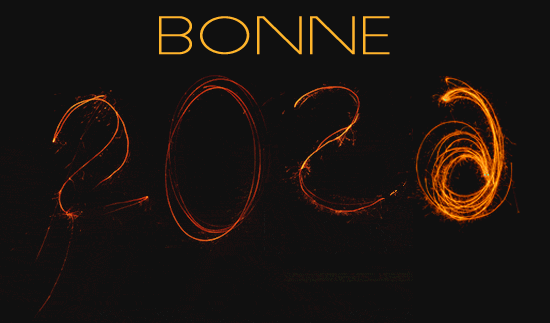 Gif animé avec texte 2027 créé avec des feux d'artifice
