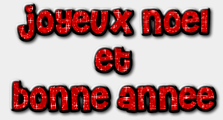 Gif scintillant animé rouge de Noël 
