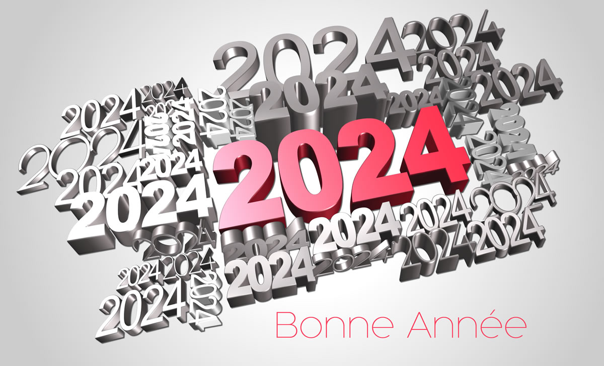 Image Bonne année avec 2025 en 3D