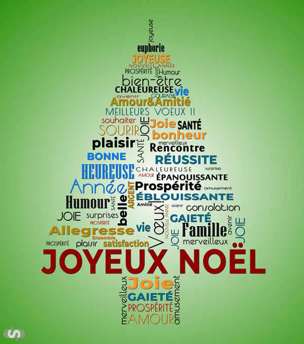 Image joyeux noël avec sapin de noël