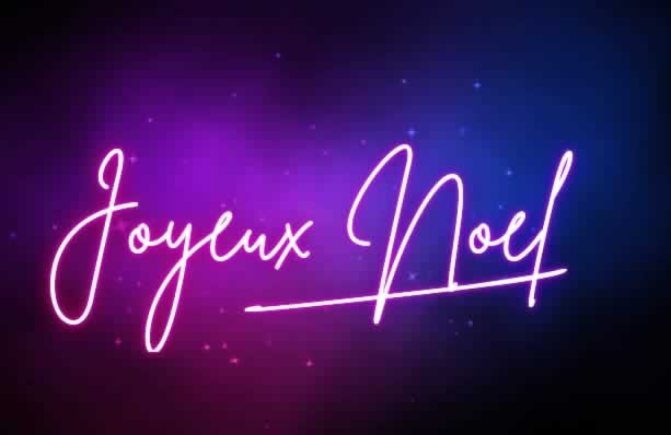 Image colorée avec texte Joyeux Noël