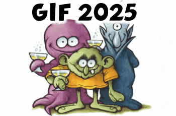 Gif animé voeux 2025 avec toast