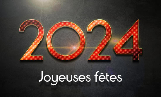 joyeuses fêtes 2025 image rouge avec des éclairs de lumière