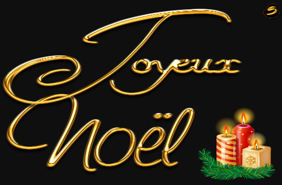 image avec des bougies de Noël et des décorations