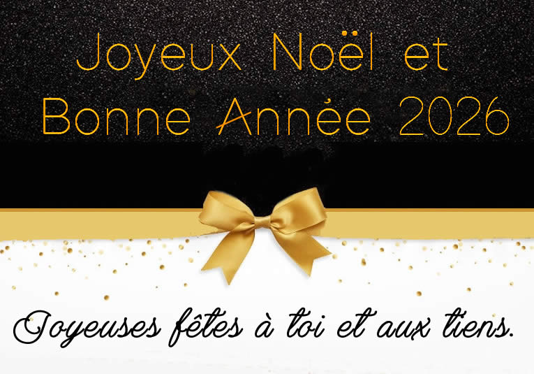Image avec texte: joyeuses fetes a toi et aux tiens!
