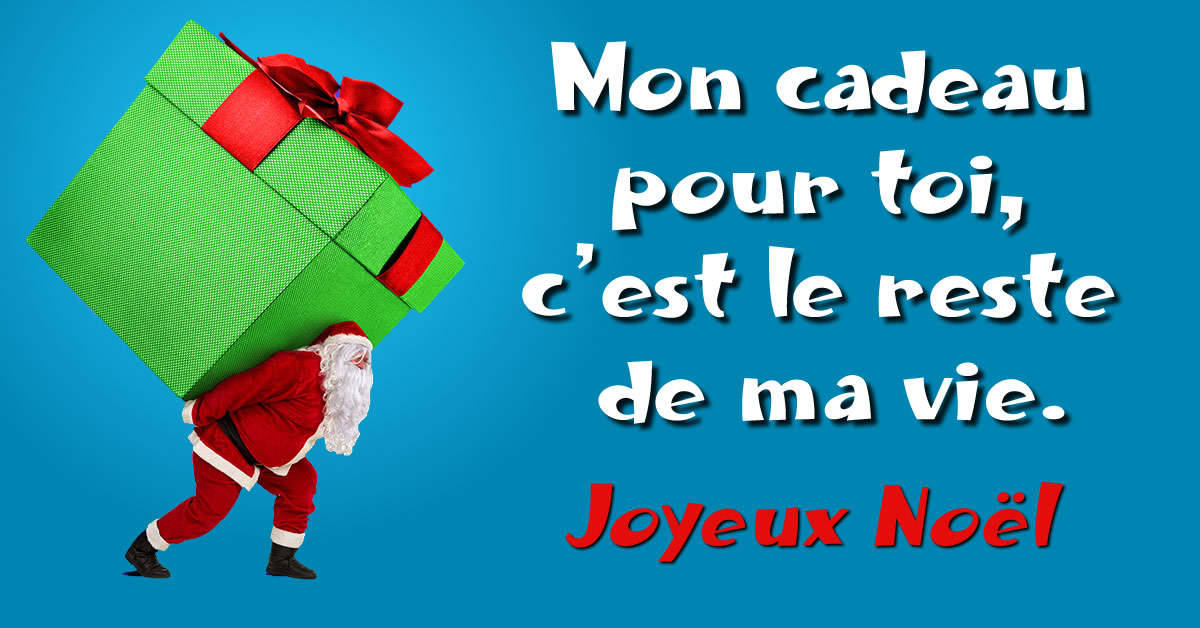 Image du père noël avec message