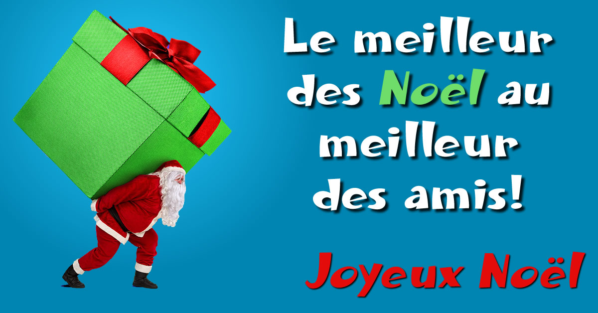 Image du père noël avec message