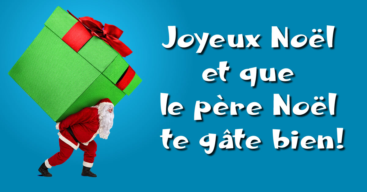 Image du père noël avec message