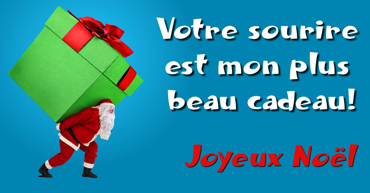 Image du père noël avec message