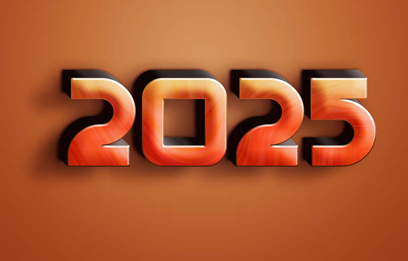 Image 2023 en orange avec gras et ombré