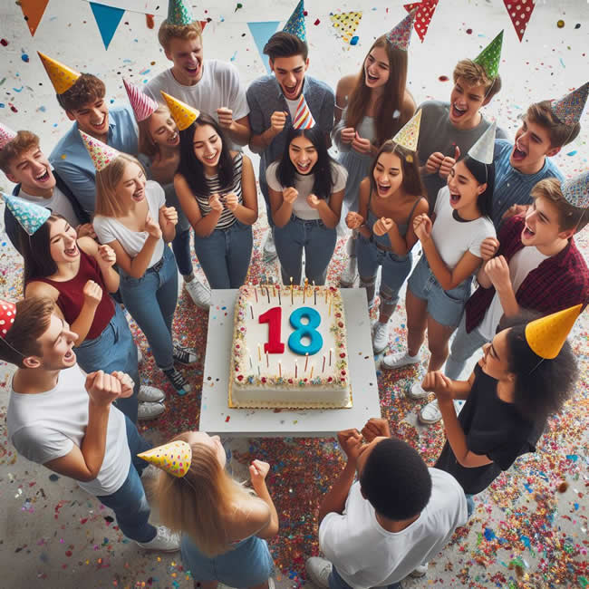 Images drôles et joyeux pour les 18 ans