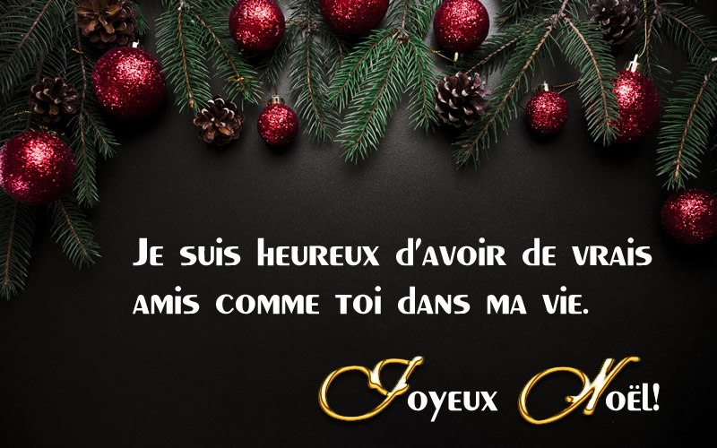 Image de fond vert avec message de joyeuses fêtes: Alors, Joyeux Noël mon ami !
