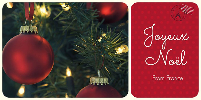 image avec une carte de voeux avec un arbre de Noël festif et un message joyeux Noël