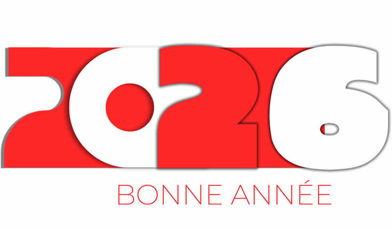 Image 2025 blanc et rouge en caractères gras