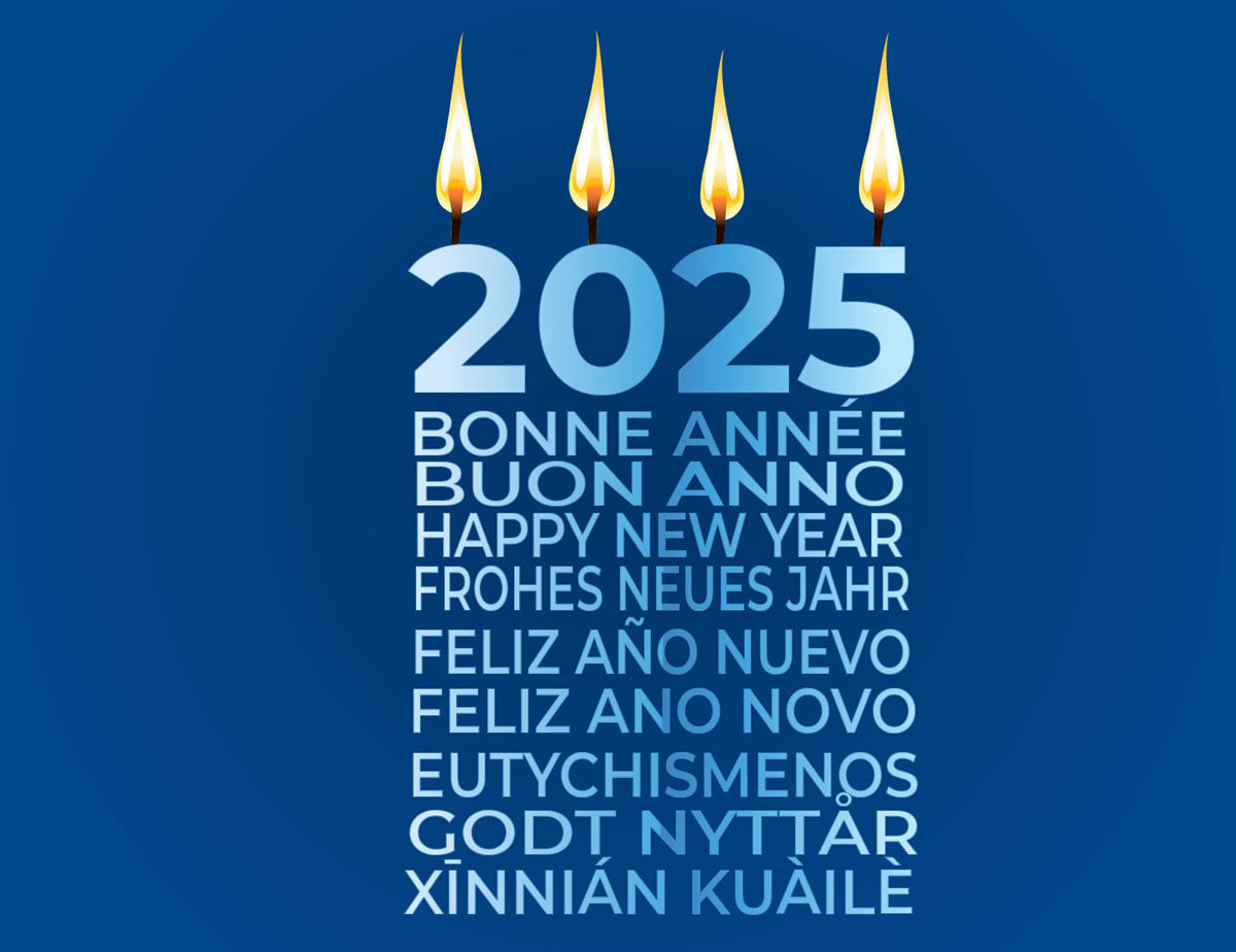 Image de gâteau célébrations 2025 avec des bougies