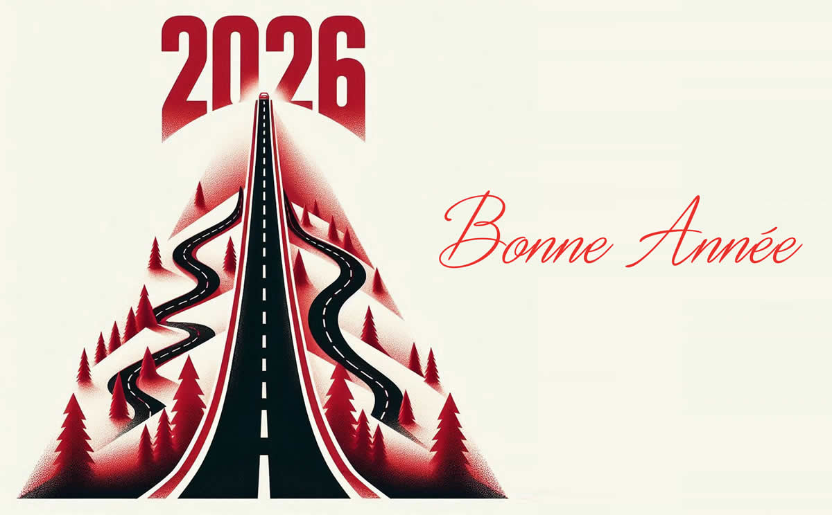 Image avec route pour 2025 placé sur piédestal