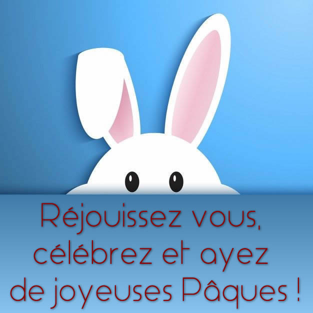 carte de voeux Réjouissez vous, célébrez et ayez de joyeuses Pâques !