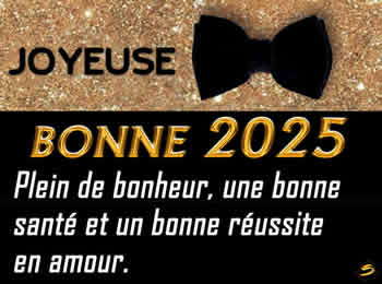 Image carte de voeux de bonne année noire élégante avec texte or avec une belle phrase.